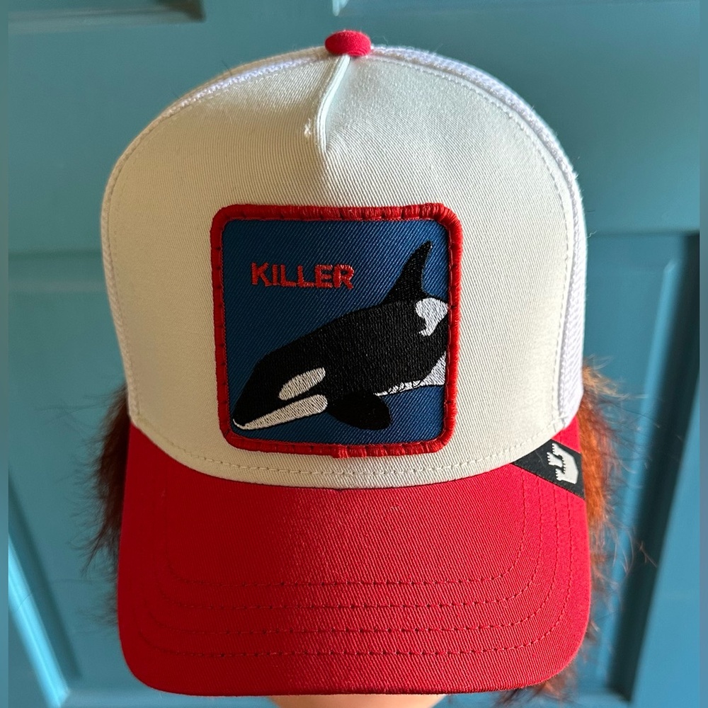 Goorin Bros Red and White Killer Whale Hat